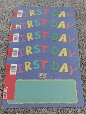 (5) First Day of School Photo Sign  - Colorful Chalkboard Style